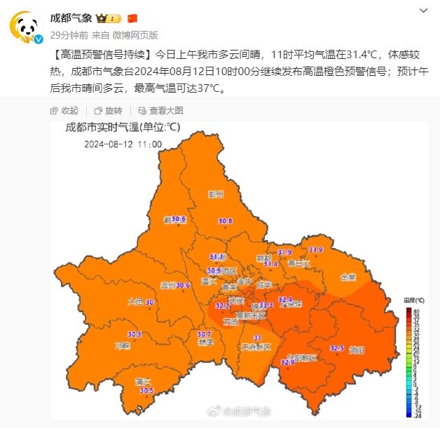 气象科普 昨天396℃今天会破40℃吗？成都接下来的天气(图1)